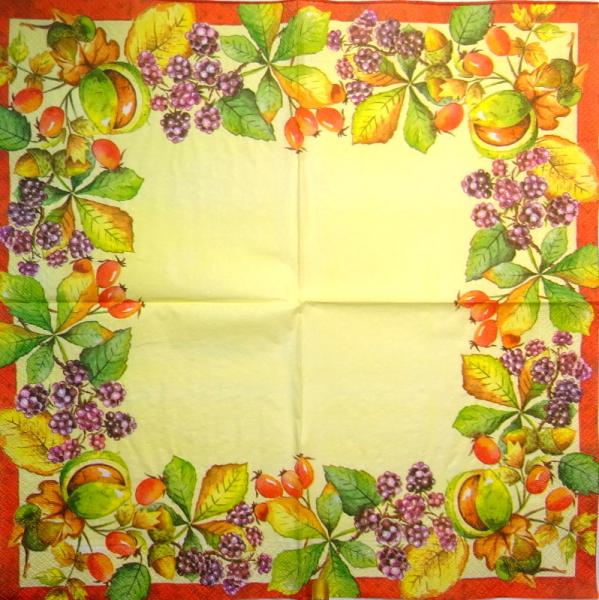 037 Beeren - 3-lagig (gelb)